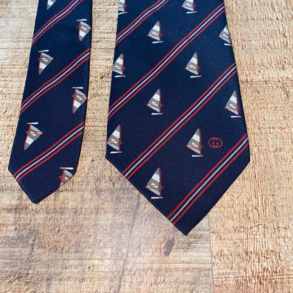 Vintage Gucci yacht boat tie GG - Picture 13 of 15